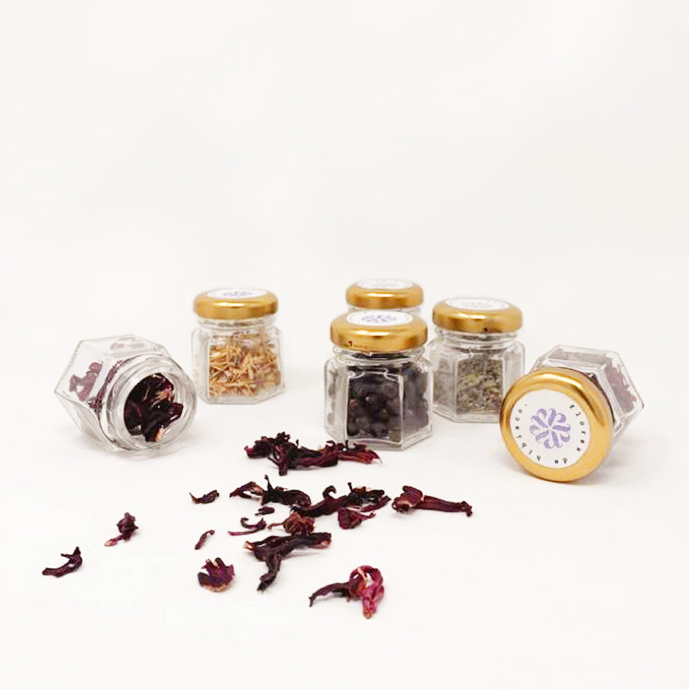 botánicos en frasco chico, ideales para la coctelería y para mezclar con gin artesanal